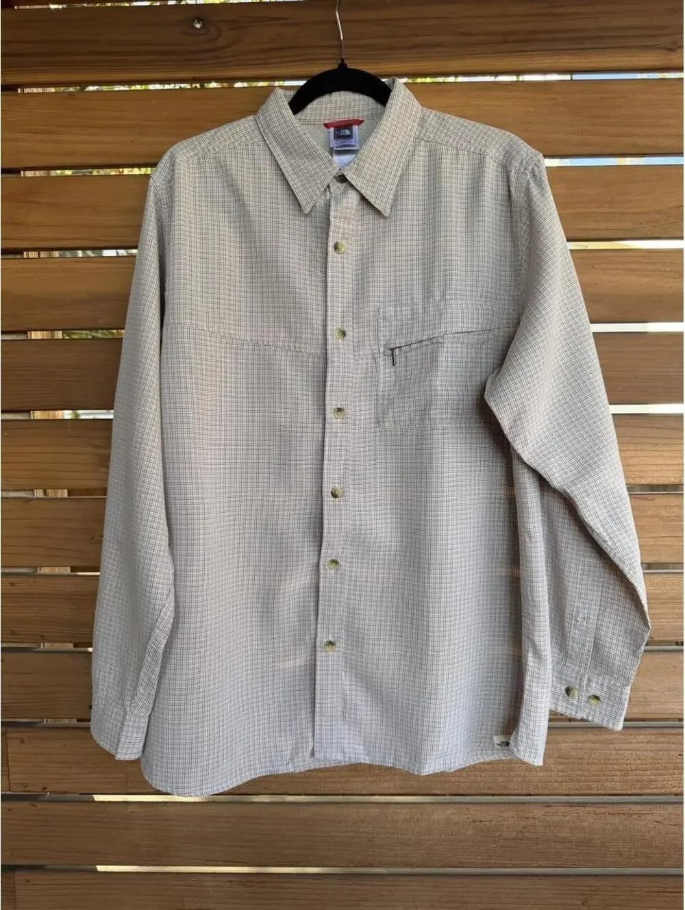 The North Face long-sleeve button-up sun shirt in size Medium